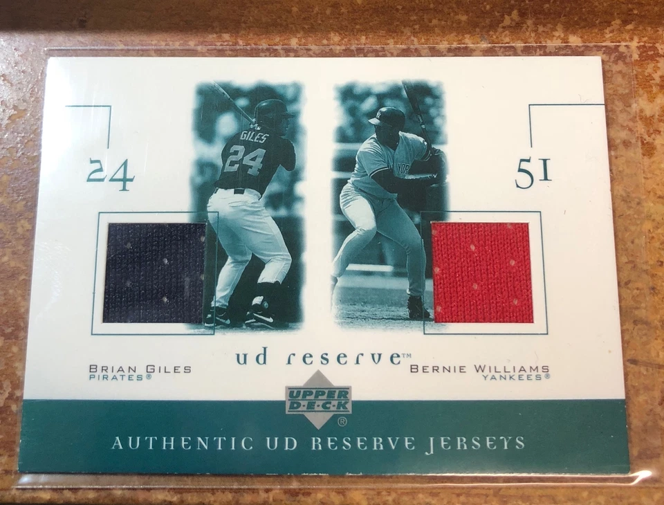 2001 UD резерв игры Джерси дуэтов #JGW Брайан Джайлс Берни Уильямс Джерси карта - Изображение 1 из 1