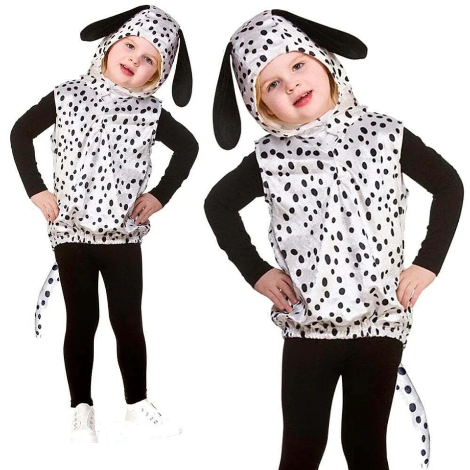 Disfraz de Dalmation para niños pequeños Día del Libro Niños Película Dálmata 101 Traje Edad 3-4 Foto 1 de 1