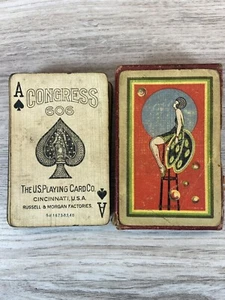 Congress 606 Lady Bubbles Boxed Deck 1900's Playing Cards 51/52 RARE - Picture 1 of 21