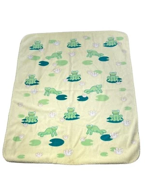 Blankets & and Beyond Yellow Frog Baby Blanket Lily Pad Security Lovey Fleece - Image 1 of 4