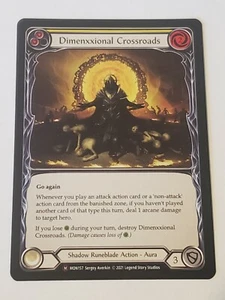 Dimenxxional Crossroads (yellow) majestic monarch Unlimited edition NM FAB Tcg - Picture 1 of 2