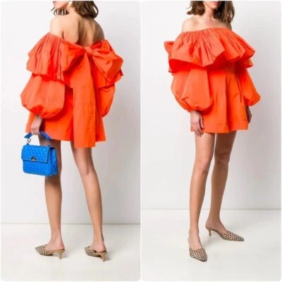 EUC VALENTINO GARAVANI Off-the-shoulder ruffled poplin playsuit $2,450 38 - Image 1 of 4