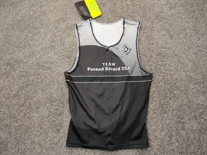 NWT Jakroo Size LG Cycling Jersey Bicycle Tank Top Shirt Men's 90% Zip W/Pockets - Picture 1 of 10