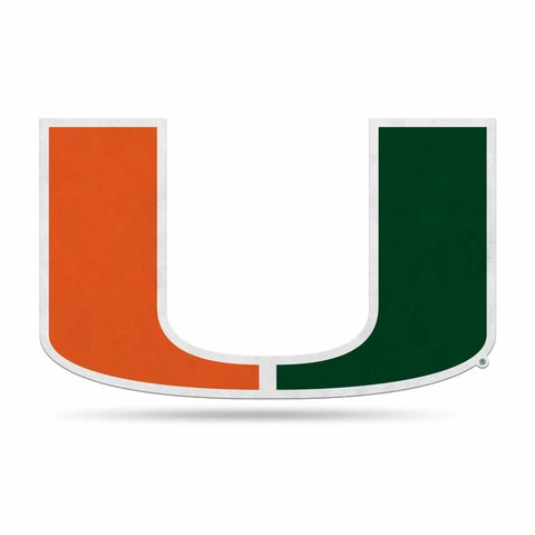 NCAA Miami Hurricanes 18" Die-cut Team Logo Pennant Fan Cave Cover