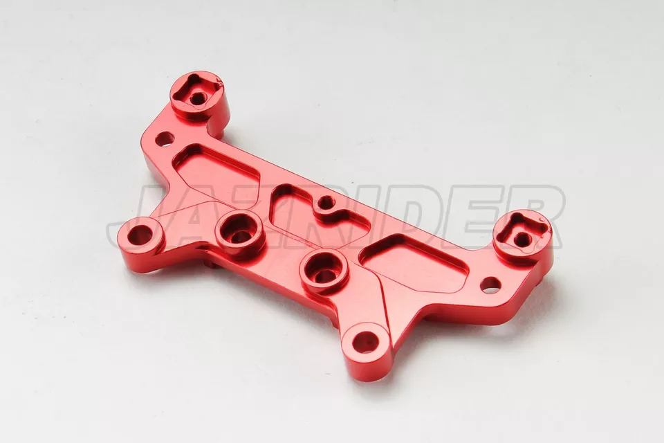 Jazrider Aluminum Rear Shock Tower Damper Mount (Red) For Tamiya TA01/TA02/DF01 - Image 1 of 1