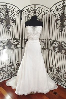VESTIDO DE NOVIA 362WB IMPRESIÓN 10315 IV TALLA 12 CUENTAS ESTRÁS $1875 NUEVO CON ETIQUETAS Foto 1 de 4