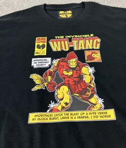 The Invincible Wu-Tang Ghostface Killah Iron Man Collab Black Tee Size 3XL - Picture 1 of 4