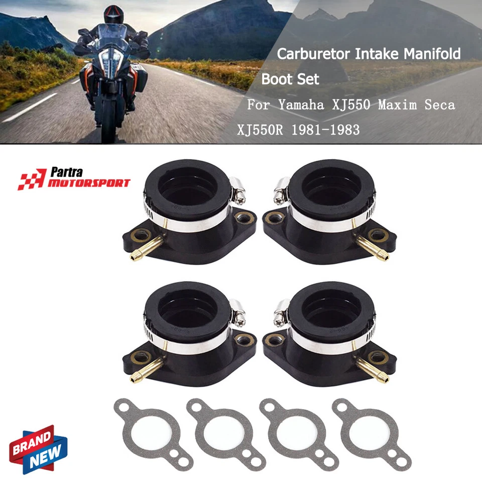 For Yamaha Maxim XJ550 Seca XJ550R 1981-1983 Carburetor Intake Manifold Boot Set - Image 1 of 4