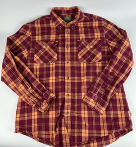 St John's Bay Mens Large Soft Classic Fit Cotton Button Plaid Flannel Shirt - Picture 1 of 10