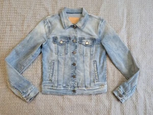 Sanctuary Denim Jacket Women Extra Small XS Blue NY Yankees Patch Stretch - Picture 1 of 16