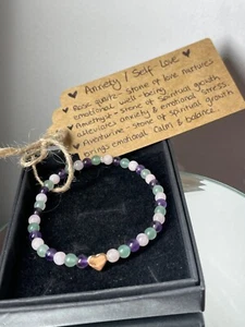 Anxiety/ self love crystal healing bracelet and anklet - Picture 1 of 2