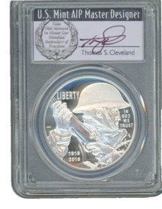 2018 P WWI Centennial Commemorative $1 PCGS PR70DCAM Cert. 35291576 - Picture 1 of 2