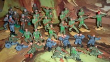 Large lot of Timpo Toys World War II Soldiers with British, American, Germans