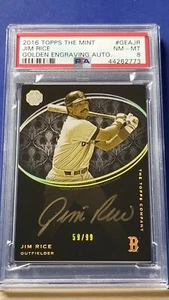 Jim Rice - 2016 Topps The Mint Golden Engraving Autograph  PSA 8  #59/99 - Picture 1 of 2