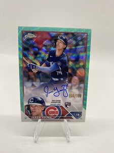 2023 Topps Chrome Rookie Auto Aqua Wave Jared Young  /199 (RA-JY) Cubs RC