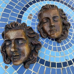 Two Vintage German Wall Masks - Picture 1 of 5
