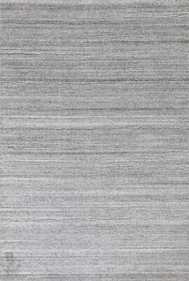 Contemporary Solid Gabbeh Area Rug 4x6 Hand-knotted Wool Carpet - Image 1 of 4