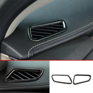 Black Titanium Dashboard Upper Air Outlet Vents Trim For Cadillac XTS 2013-2019 - Picture 1 of 6