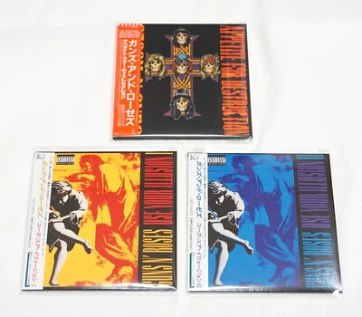 Guns N' Roses - Mini LP SHM-CD 3 Titles Set Replica Paper Sleeve Obi Japan - Image 1 of 4