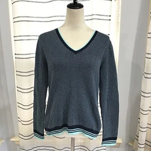Maglione Brooks Brothers donna LG ProSport maglia blu Supima Tenniscore Preppy - Foto 1 di 9