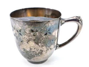 TAZZA BAFFI Durby Silver Co 3906 piatto quadruplo fiori timbrati antica - Foto 1 di 10
