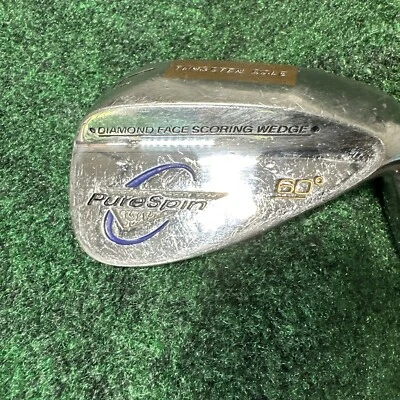 Purespin Tungsten Sole Lob Wedge LW 60* Wedge Graphite Mens RH - Image 1 of 4