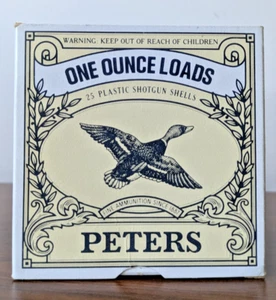 ☑️ Vintage Mint PETERS Shotgun Shell Target 1-Oz Loads 12 GA 8-Shot EMPTY BOX ! - Picture 1 of 8