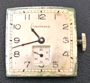 TAVANNES 404 17J SWISS WATCH MOVEMENT (BALANCE RUNS WITH ROTATION) LOT.225 - Picture 1 of 4