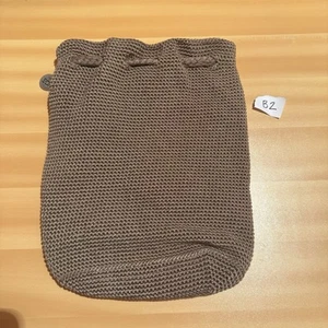 The Sak Womens Backpack Purse Medium Brown Crochet Drawstring Bag Thick Heavy - Picture 1 of 8