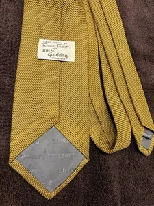 Robert Talbott goldene Seidenkrawatte ECHTE GRENADINE 3,75"x58" handgenäht in USA EUC - Bild 1 von 12