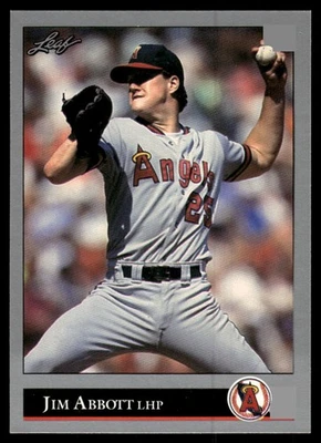 1992 Leaf #1b Jim Abbott LEAF, INC - Image 1 of 2