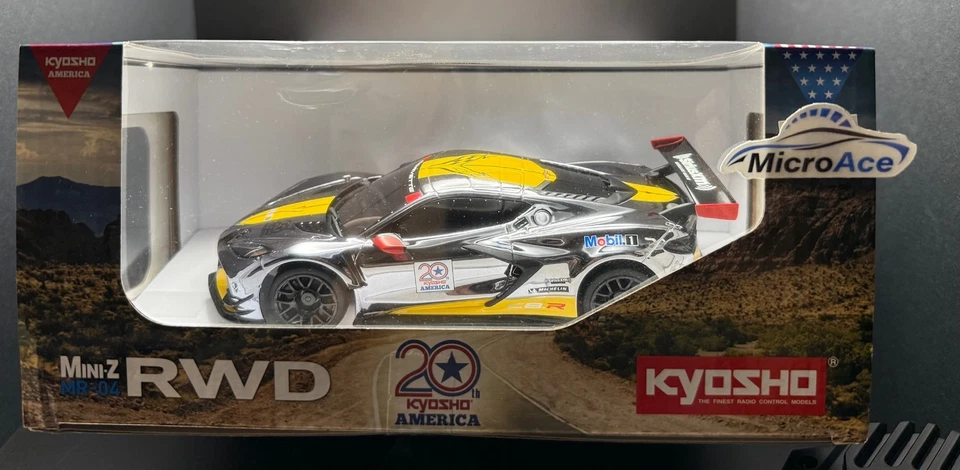 Kyosho MINI-Z RWD Ready Set MR04RWD r/s CORVETTE C8.R Chrome Yellow 32356CRY
