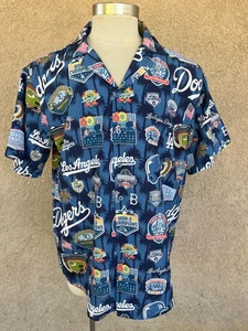Los Angeles LA Dodgers Stadium World Champions Hawaiian Night Shirt Men's Large - Picture 1 of 6