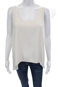 Frame Shirt Damen U-Ausschnitt Boxy Seide Tank Top Weiß Größe Medium - Bild 1 von 4