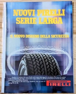 Anuncio Pirelli 1979 vintage idioma italiano 8"x11" embolsado + embarcado (Volvo en la parte trasera) - Imagen 1 de 4