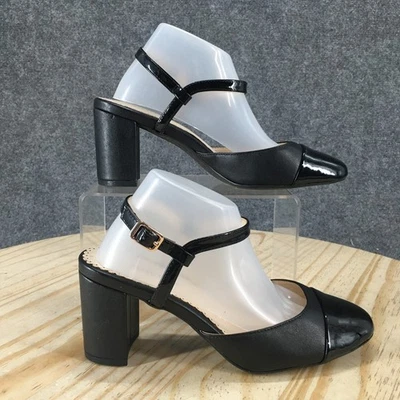 Zapatos de salón Charter Club para mujer 6,5 M Dottii negros imitación cuero informales bloque NUEVO Foto 1 de 4