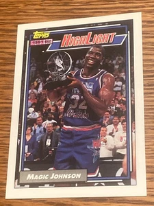 1991-92 Topps Hightlight #2 Magic Johnson NBA All Stars Lakers HOF - Picture 1 of 2