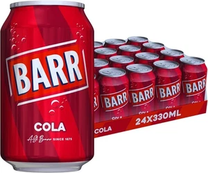 BARR since 1875, Classic Cola, 24 pack Fizzy Drink Cans, Low Sugar, 24 x 330 ml - Picture 1 of 7