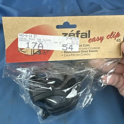 NOS ZEFAL TOE CLIPS ZEFAL MT CHRISTOPHE HALF L/XL Vintage Bicycle Parts Racing - Image 1 of 2