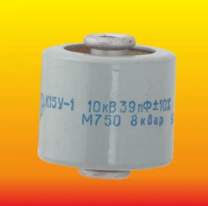 39 pF 10 kV 8 kVAr ALTO VOLTAJE PERNO DE PUERTA CONDENSADOR CERÁMICO K15Y-1 - Imagen 1 de 3