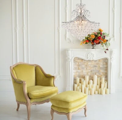 TOUREG CHROME 15 LIGHTS CRYSTAL CHANDELIER BY ELEGANT LIGHTING, V8005G31C/RC - Image 1 of 4