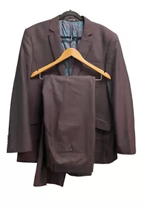 Lucas Como Burgundy Brown Mens Suit Size Blazer 46 & Pants 40 - Bild 1 von 15