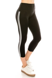 Women's Solid Yoga Active Gym Capri Leggings Buttery Soft Spandex Stretchy - Picture 1 of 25