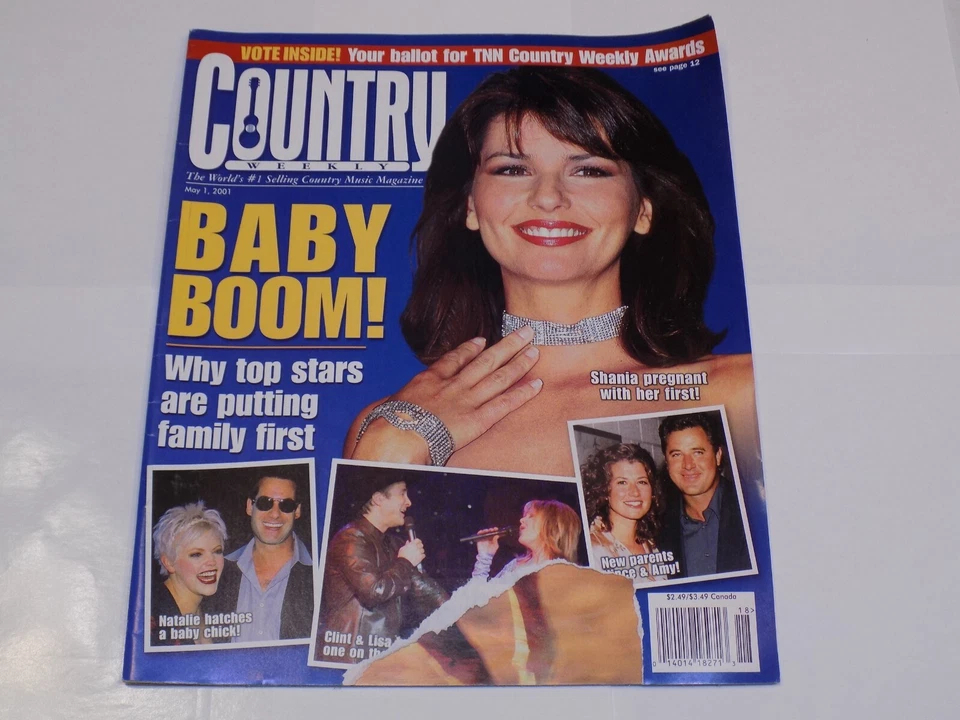 Country Weekly Magazine May 2001 Shania Twain Clint Black Lisa Harman Vince Gill - Image 1 of 1