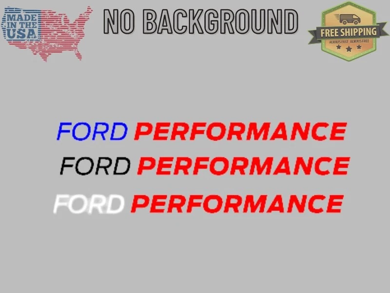 Fits FORD PERFORMANCE Blue & Red Vinyl Decal Sticker Car Truck Window - Image 1 of 1