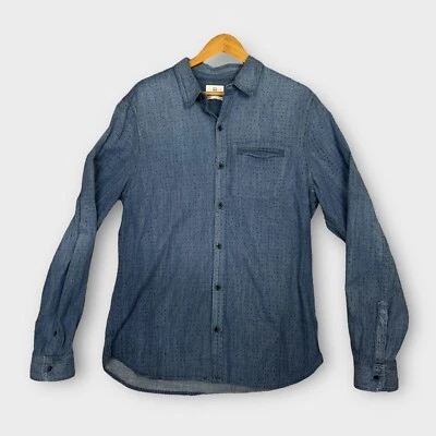 AG Adriano Goldschmied L/S Button Up Shirt Mens XL Blue Denim Casual Made In USA - Image 1 of 4