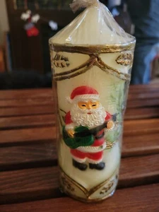 Vintage Rainbow-lite NOS  SANTA  with guitar Candle  - Picture 1 of 7