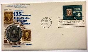 #1474 8 Cent Stamp Collecting First Day Cover and Medal by Fleetwood - Picture 1 of 5