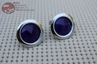 Hot Rat Street Rod Luz Trasera Personalizada Vidrio Joya Puntos Azules Cromo Anillo Biseles Foto 1 de 4