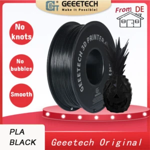 Geeetech 3D Drucker Filament 1KG 1,75 mm PLA Filament Schwarz Verbrauchsmaterial - Bild 1 von 9